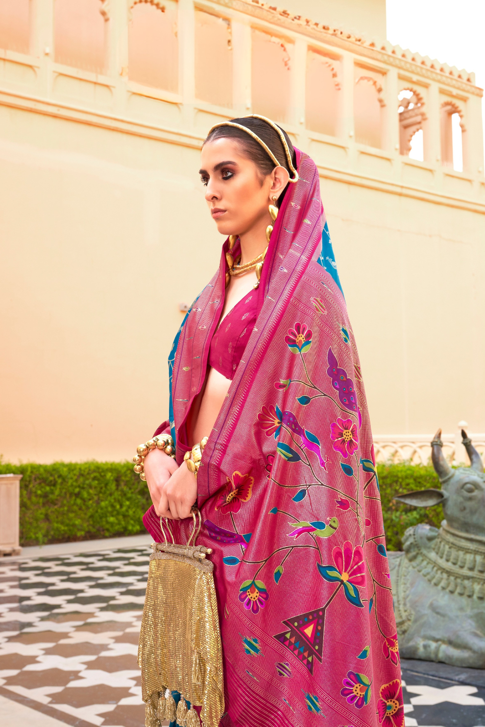 Designer Paithani Style Saree in Super Soft Poly Viscose Silk