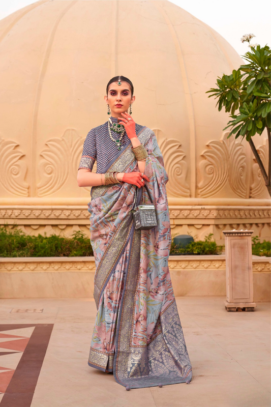 Elegant Digital Printed Art Silk Saree for Festive Occasions