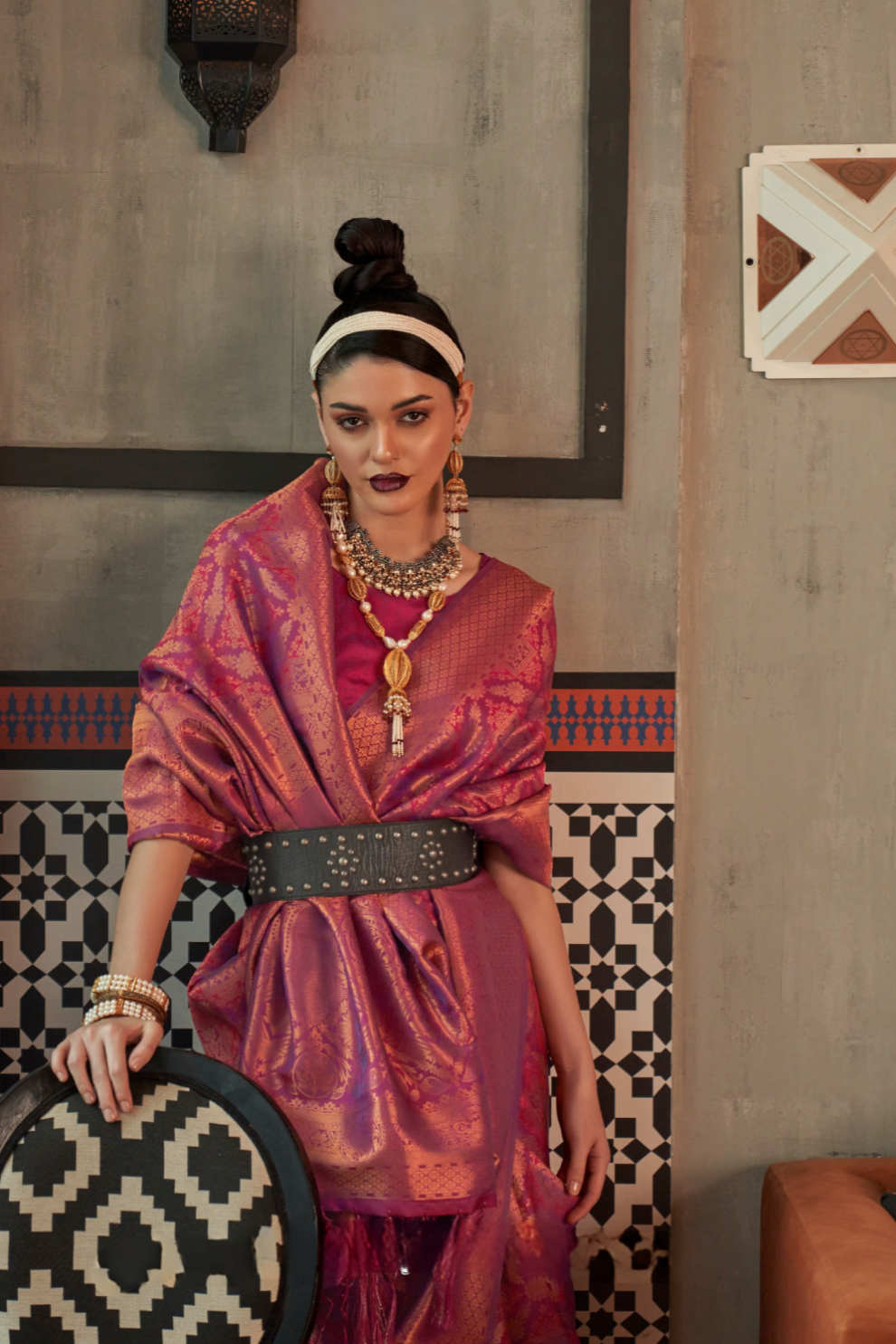 Traditional Kanjivaram Silk Saree with Rich Zari Weaving