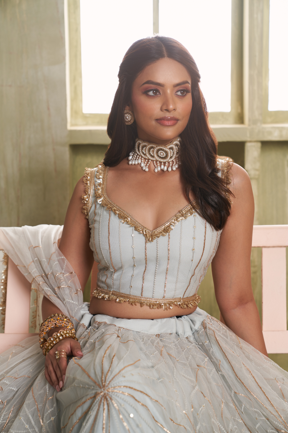 Stylish Wine Embroidered Net Lehenga Choli for Special Occasions