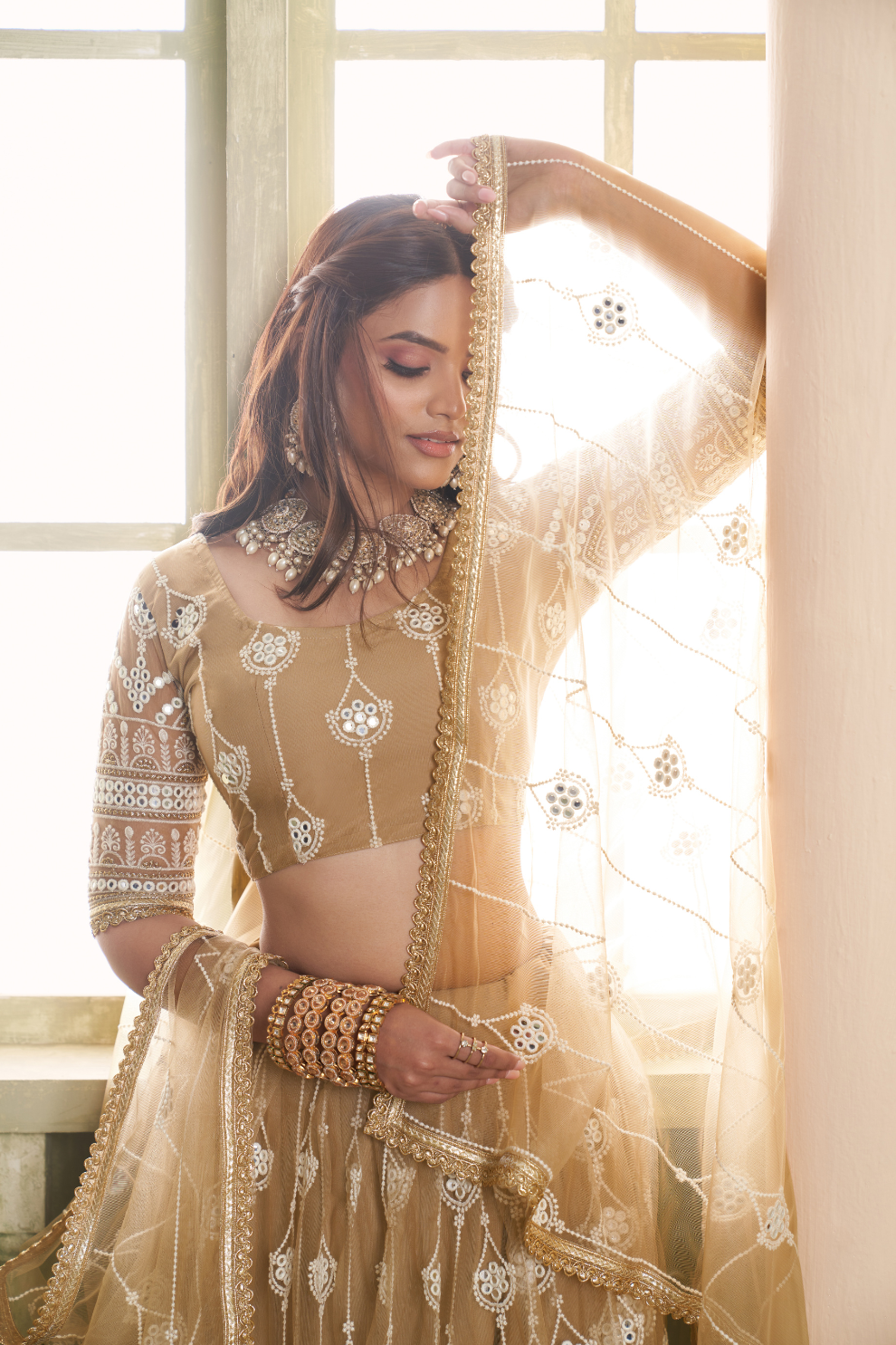 Stylish Wine Embroidered Net Lehenga Choli for Special Occasions