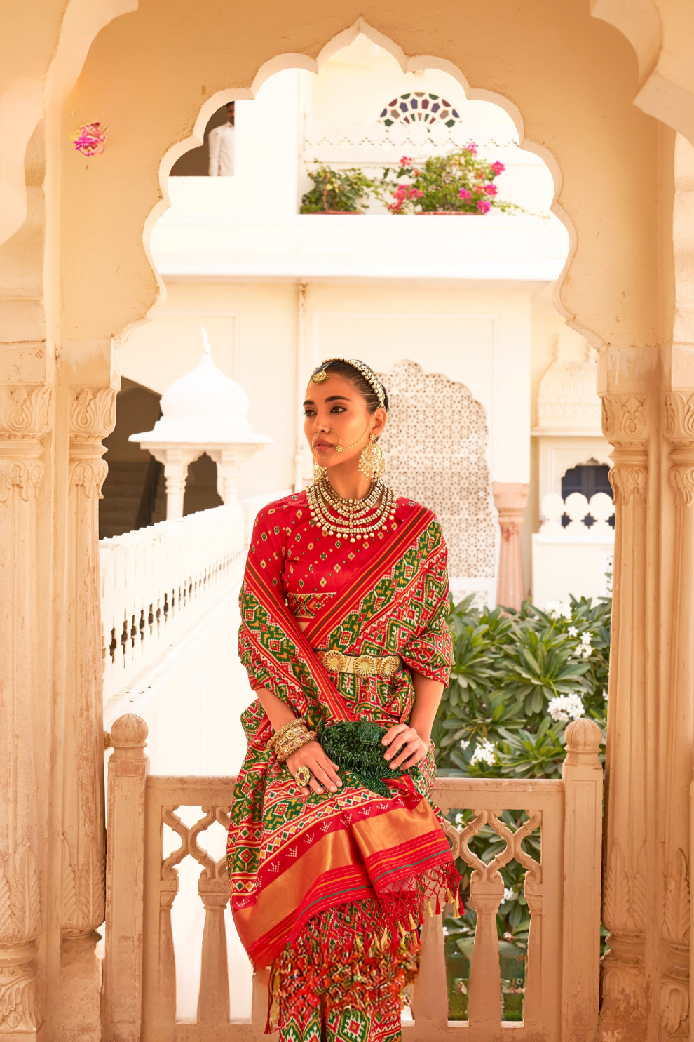 Classic Tussar Silk Saree with Ethnic Print Detailing