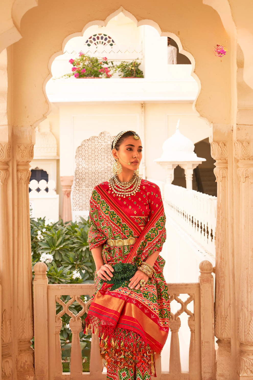 Classic Tussar Silk Saree with Ethnic Print Detailing