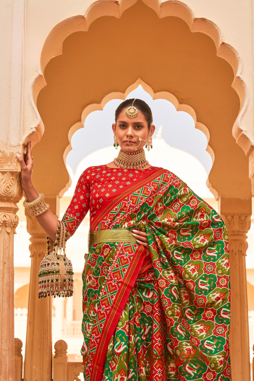 Classic Tussar Silk Saree with Ethnic Print Detailing