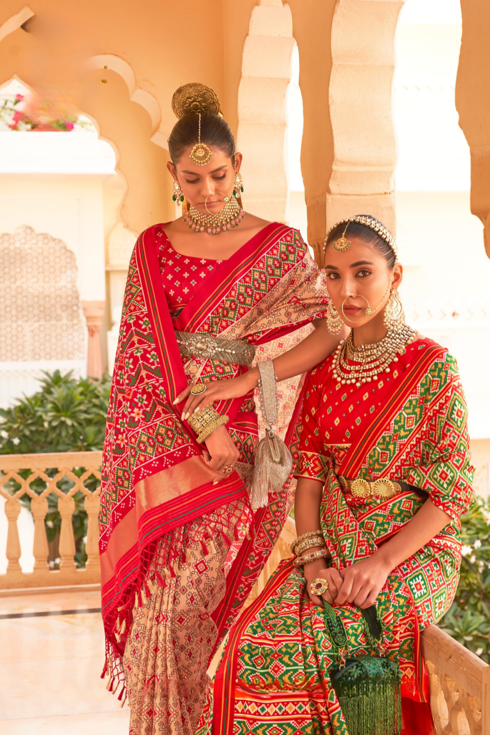 Classic Tussar Silk Saree with Ethnic Print Detailing