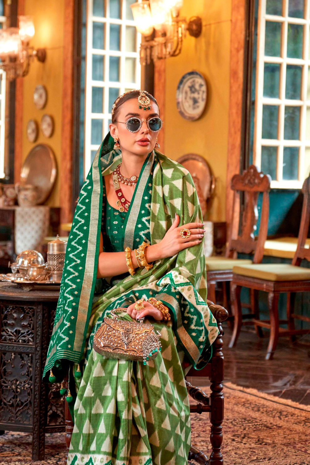 Pure Viscose Silk Saree with Silk Blend Designer Print