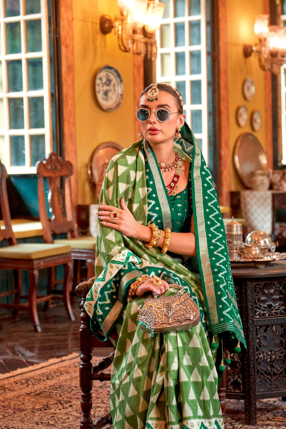 Pure Viscose Silk Saree with Silk Blend Designer Print