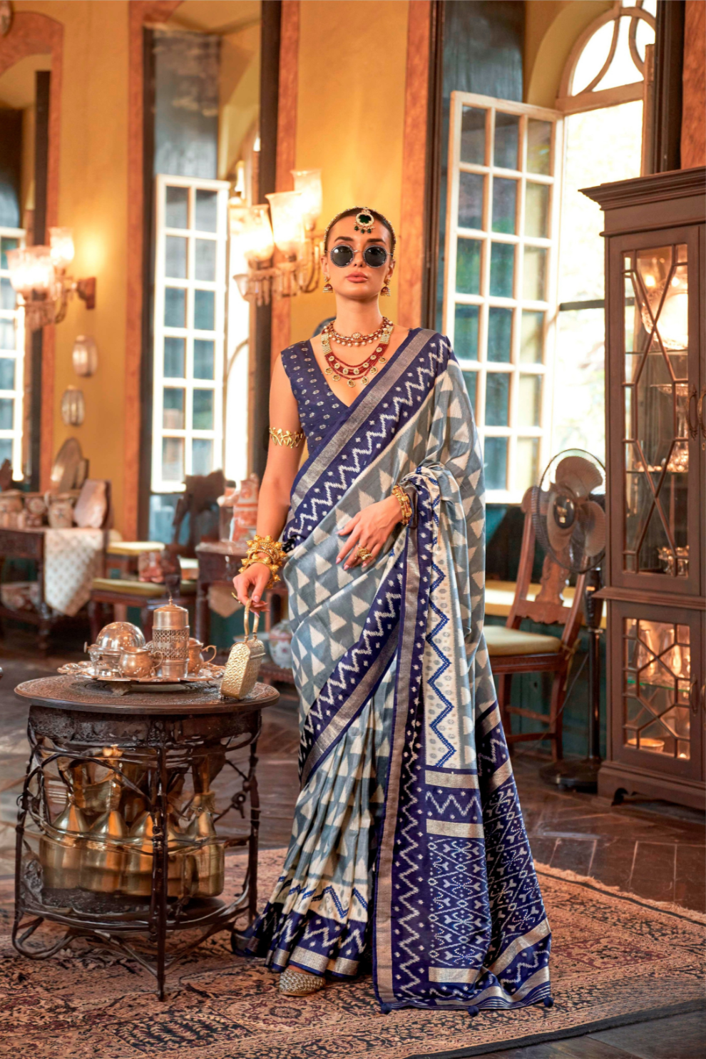 Pure Viscose Silk Saree with Silk Blend Designer Print