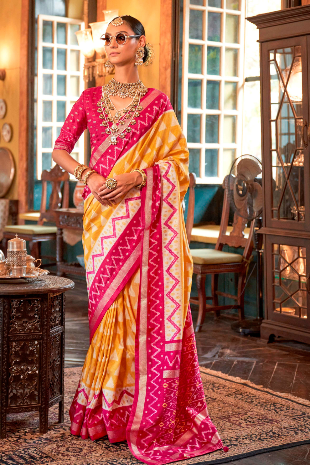 Pure Viscose Silk Saree with Silk Blend Designer Print