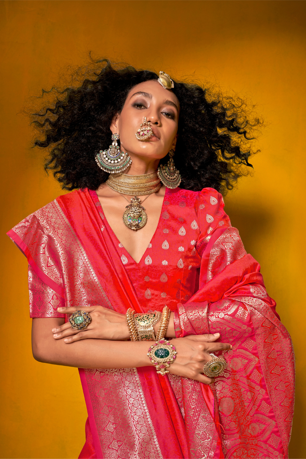 Carnival Designer Handloom Silk Saree with Weaving Touch