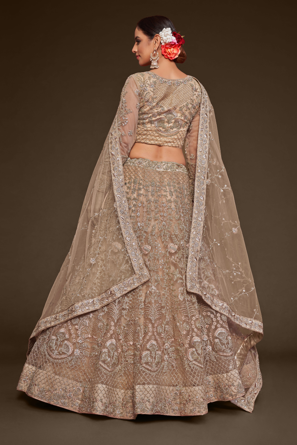 Trendy Net Dori Embroidered Lehenga Choli for Wedding