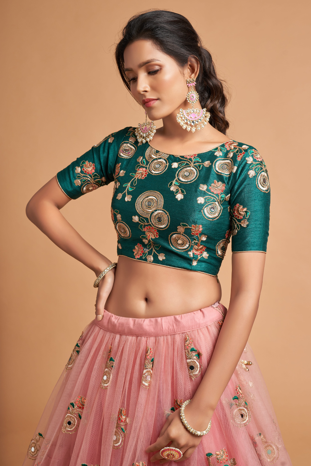 Radiant Zari and Multi-Sequins Embroidered Ethnic Ensemble