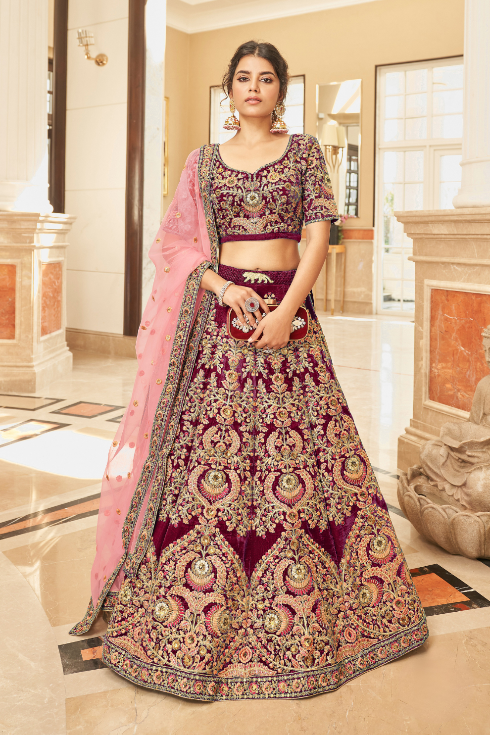 Heavy Embroidery Ensemble with Thread, Zari, Dori & Sequins Work