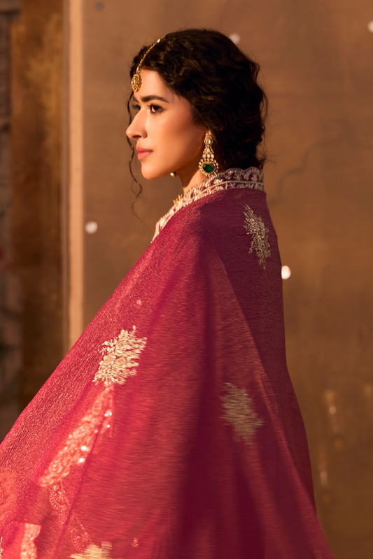 Bamberg Silk Salwar Suit with Elegant Eid Embroidery Design