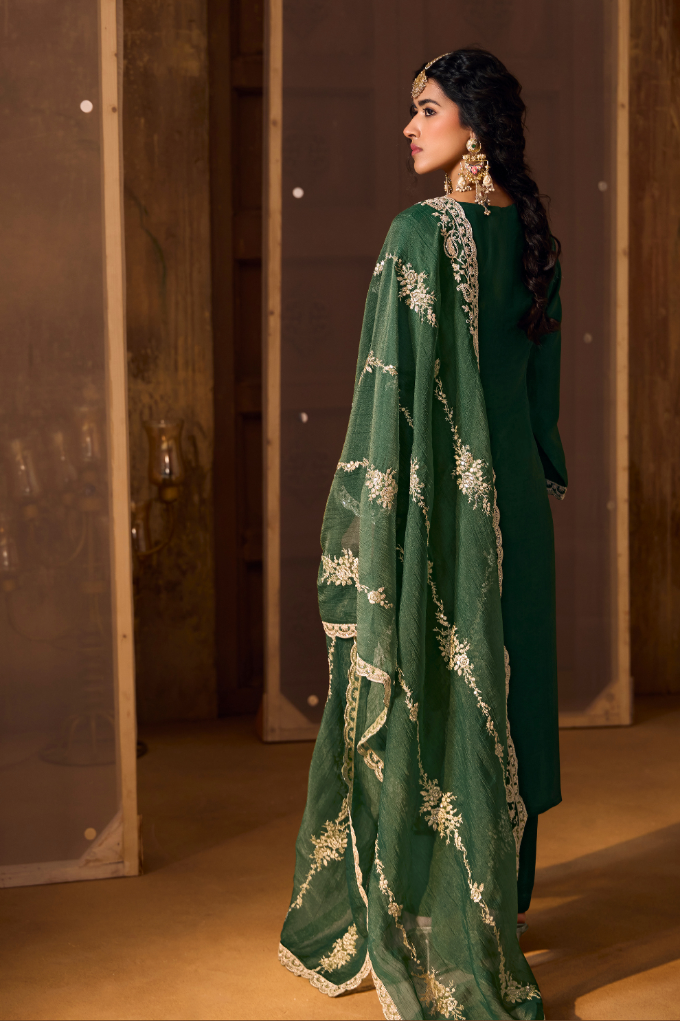 Bamberg Silk Salwar Suit with Elegant Eid Embroidery Design