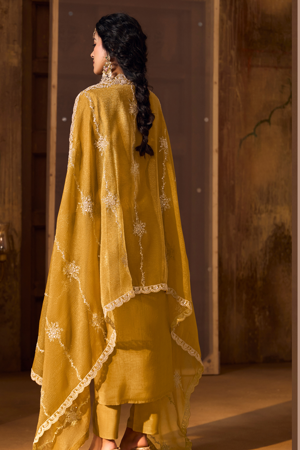 Bamberg Silk Salwar Suit with Elegant Eid Embroidery Design
