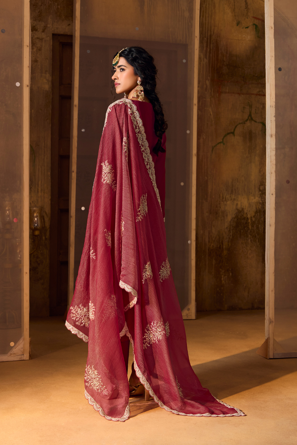 Bamberg Silk Salwar Suit with Elegant Eid Embroidery Design