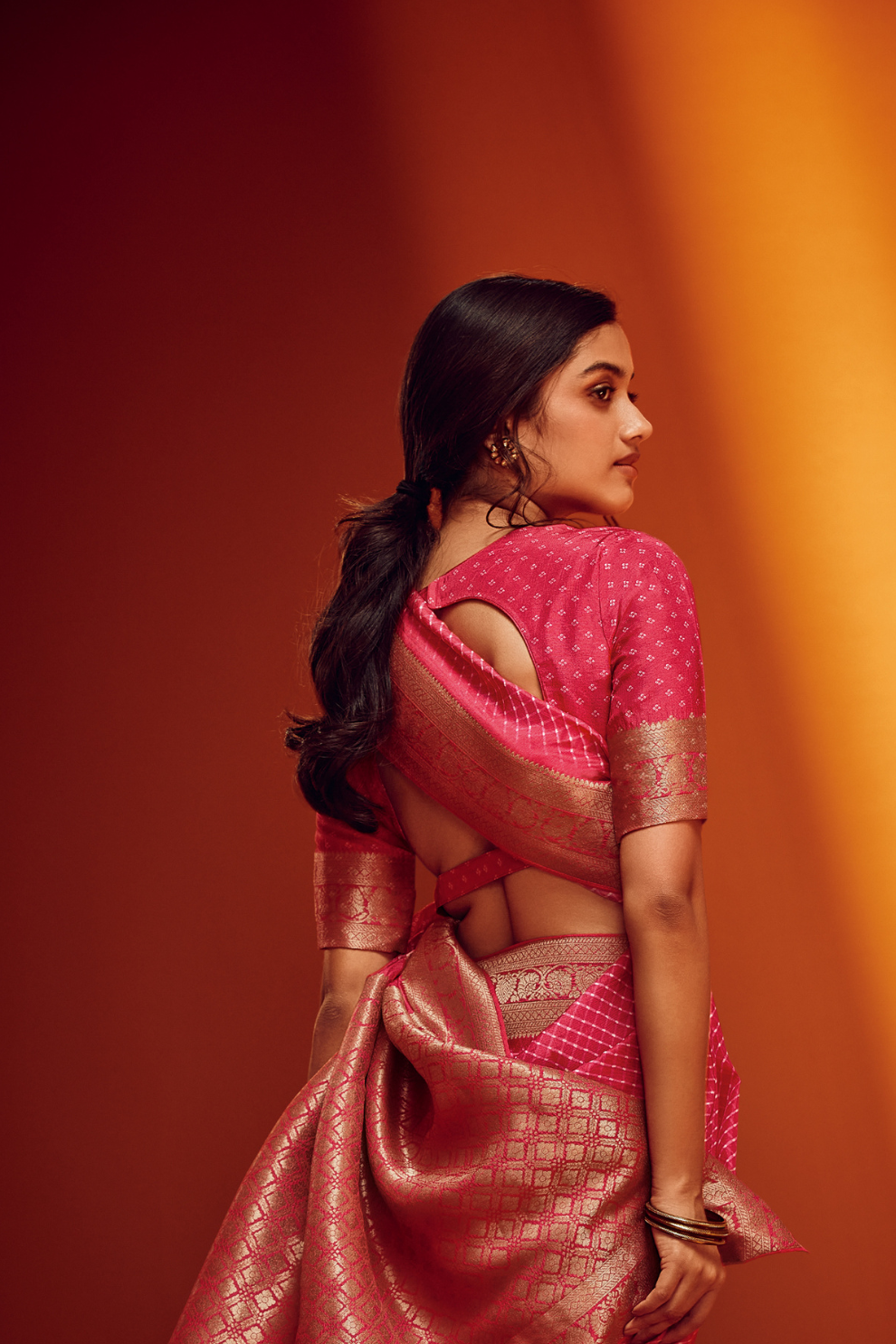 Elegance Redefined in Digitally Printed Silk Saree.