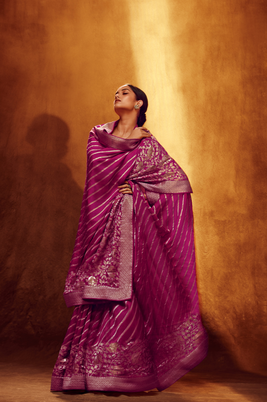 Soft Viscose Solid Saree with Blouse for Everyday Elegance