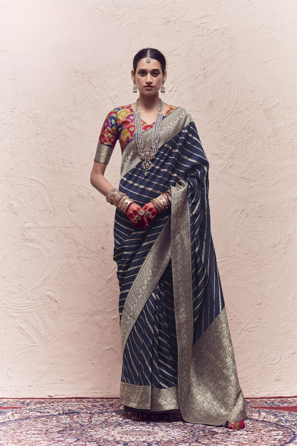 Pure Zari Elegance A Saree Woven with Timeless Beauty