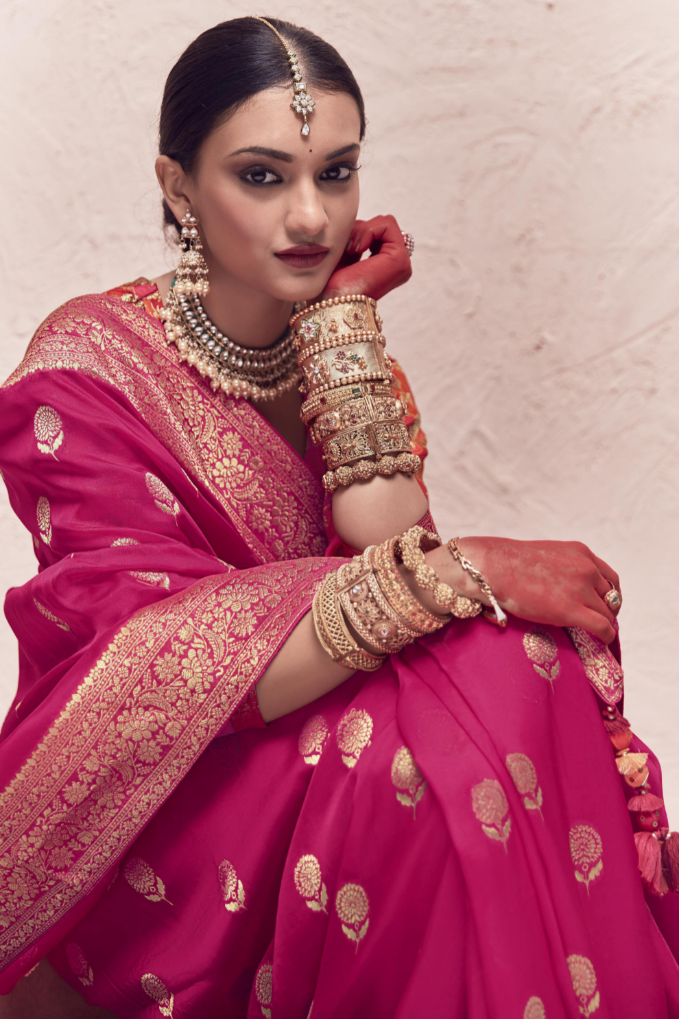 Pure Zari Elegance A Saree Woven with Timeless Beauty