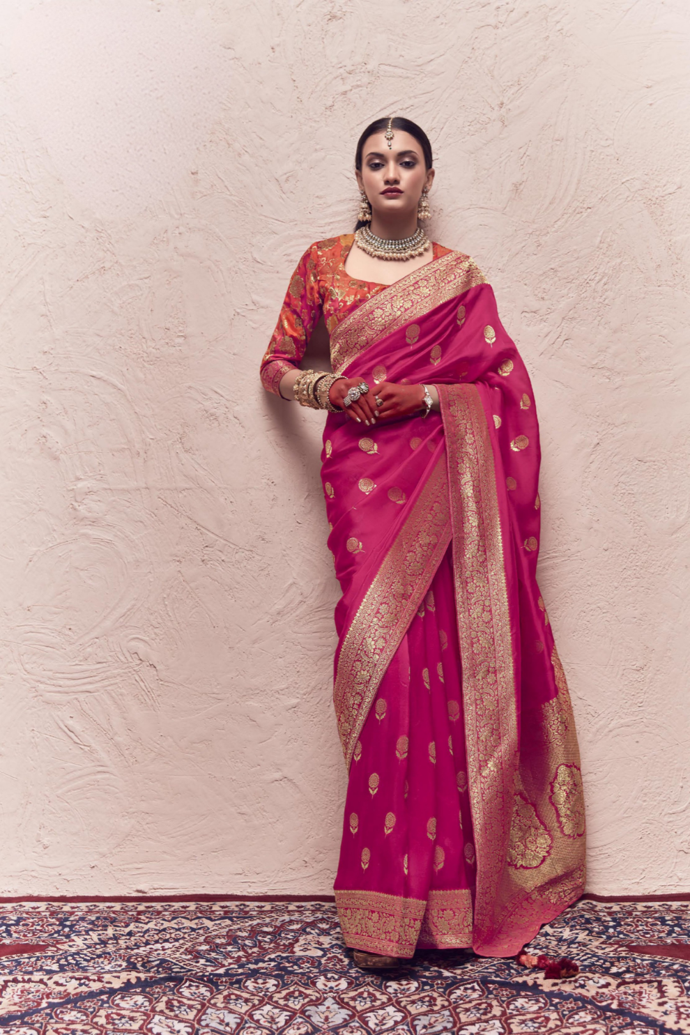 Pure Zari Elegance A Saree Woven with Timeless Beauty