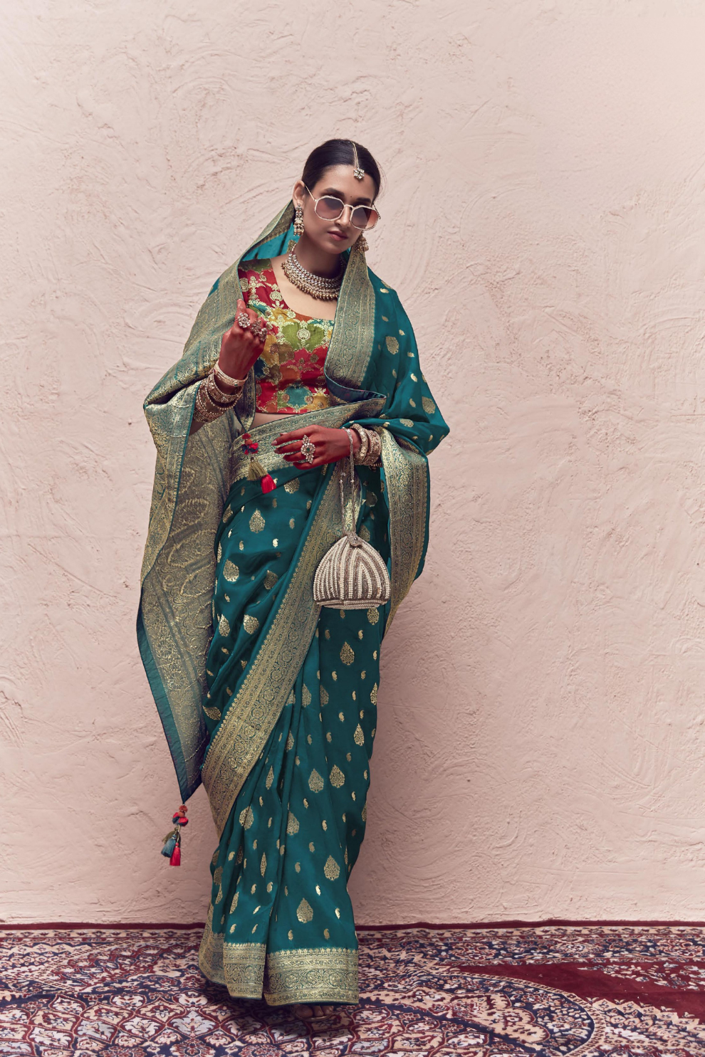 Pure Zari Elegance A Saree Woven with Timeless Beauty