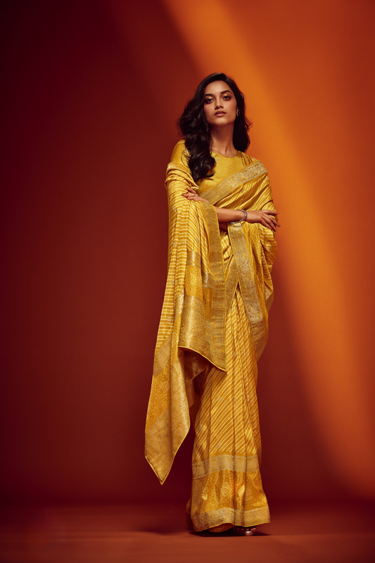 Graceful Woven Saree with Digitally Printed Blouse