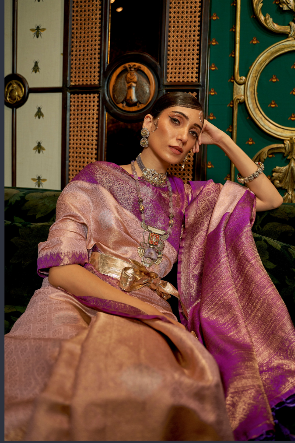 Pure Silk Saree with Rich Zari Weave & Charming Pallu Tassels