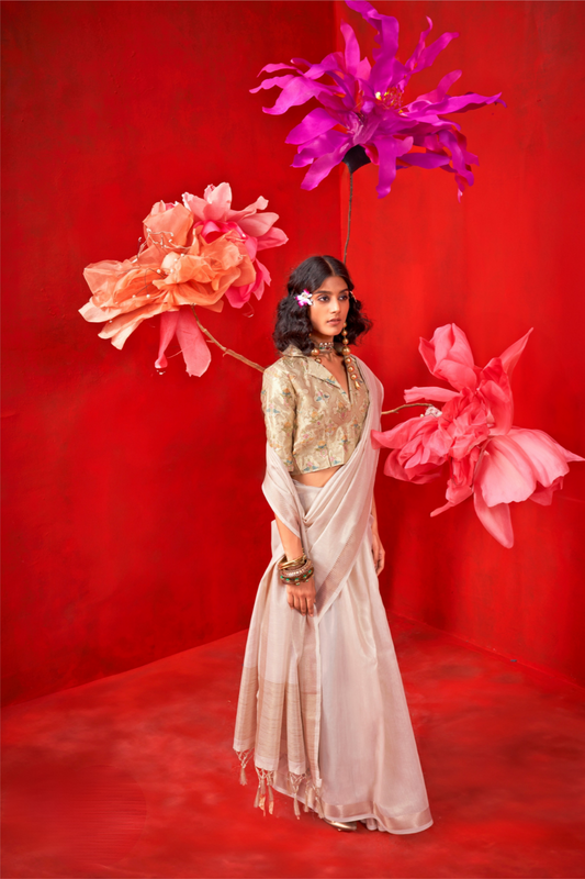 Tissue Handloom Silk Saree with Elegant Traditional Finish