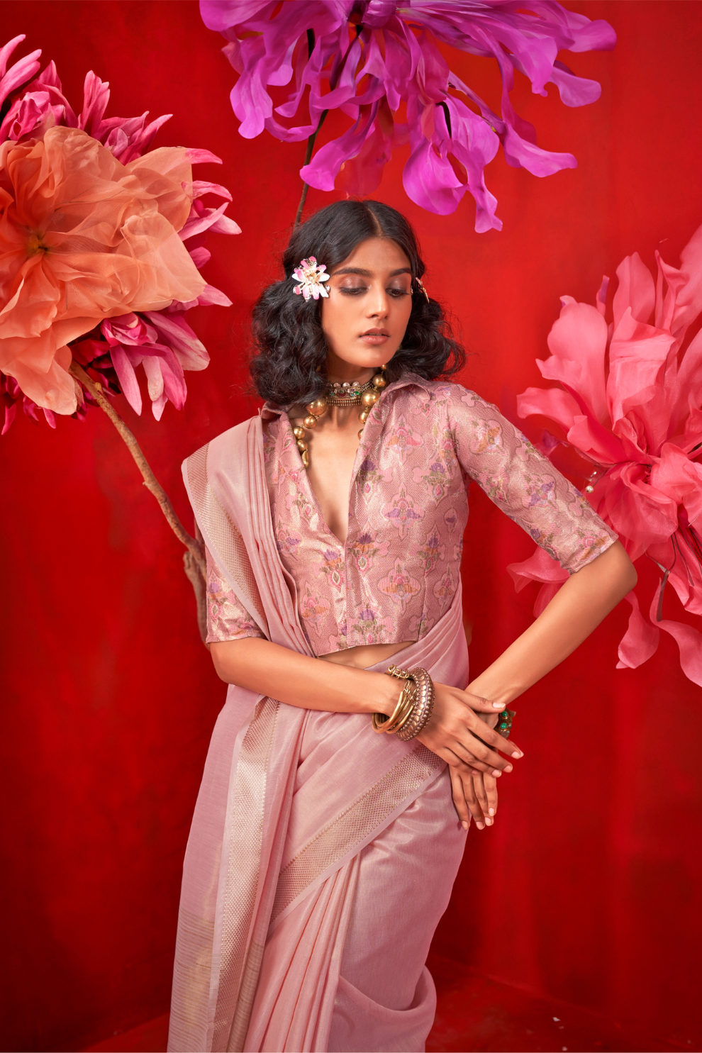 Tissue Handloom Silk Saree with Elegant Traditional Finish
