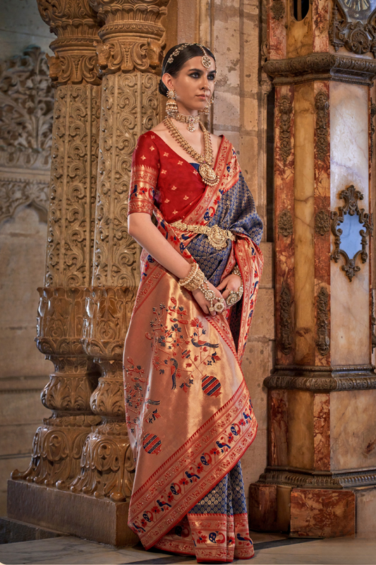 Traditional Patola Silk Saree with Intricate Weaving
