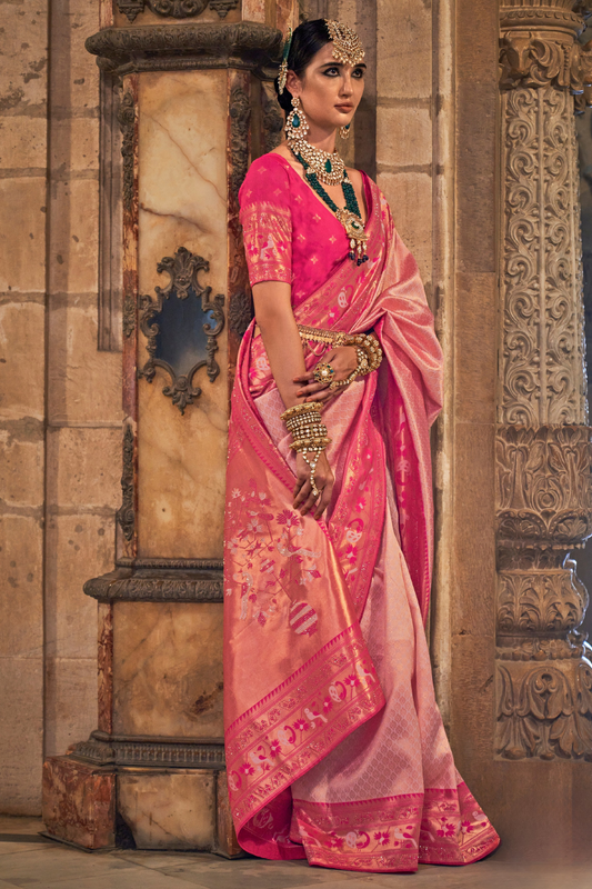 Traditional Patola Silk Saree with Intricate Weaving