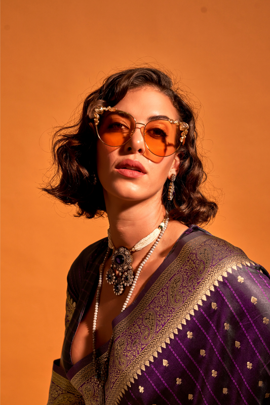 Woven Design Zari Satin Banarasi Saree with Rich Detailing