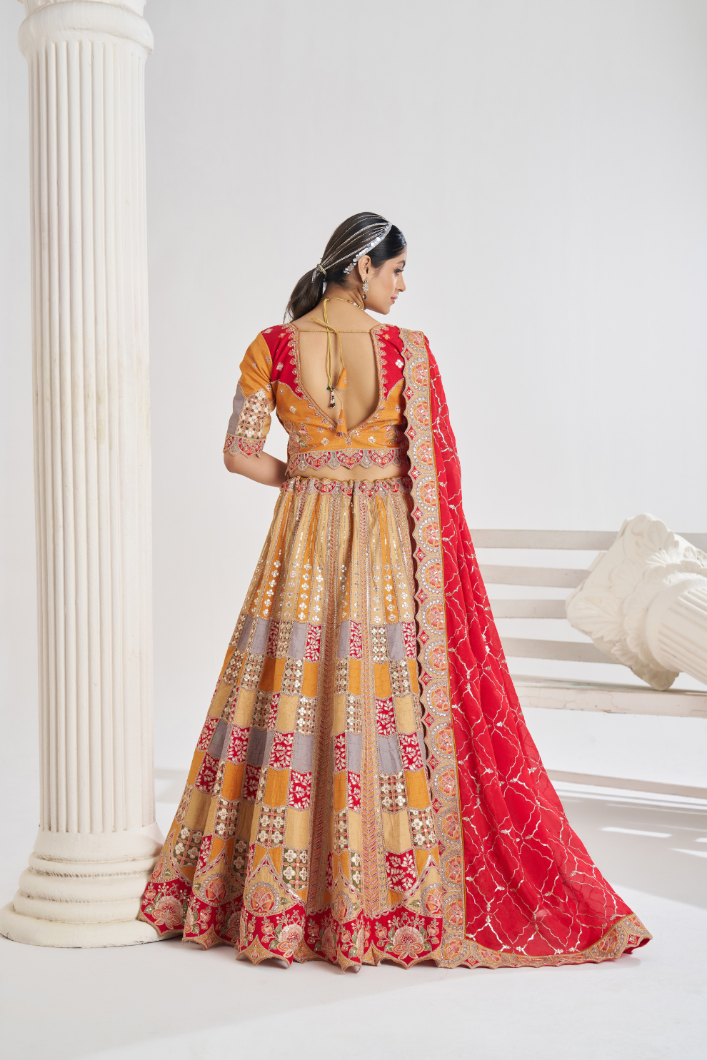 Stylish Party Wear Lehenga Featuring Position Print, Aari & Sequin Embellishments