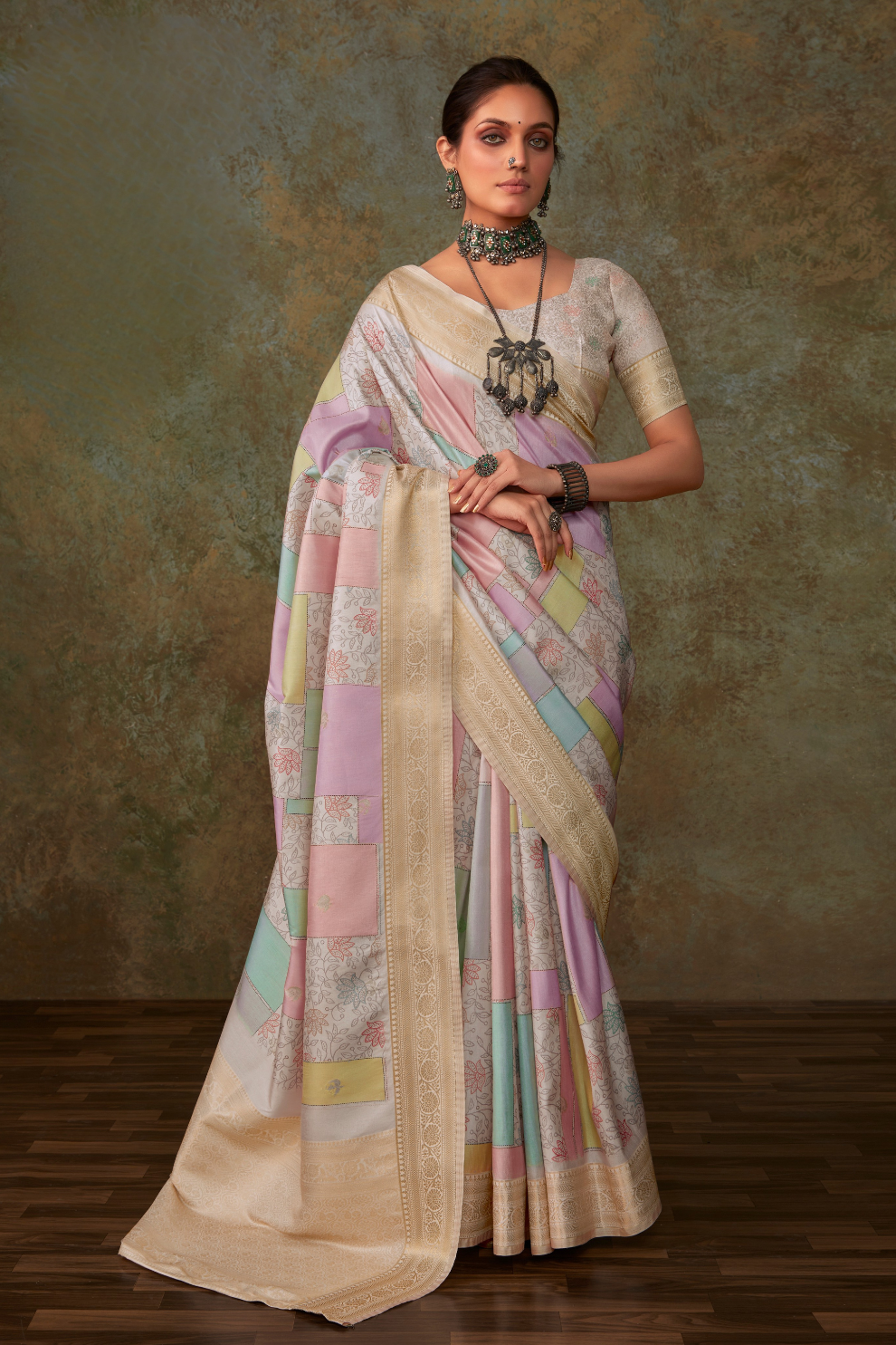 Elegant Soft Silk with Flowing Watercolor Print Design - LaVante Fashion