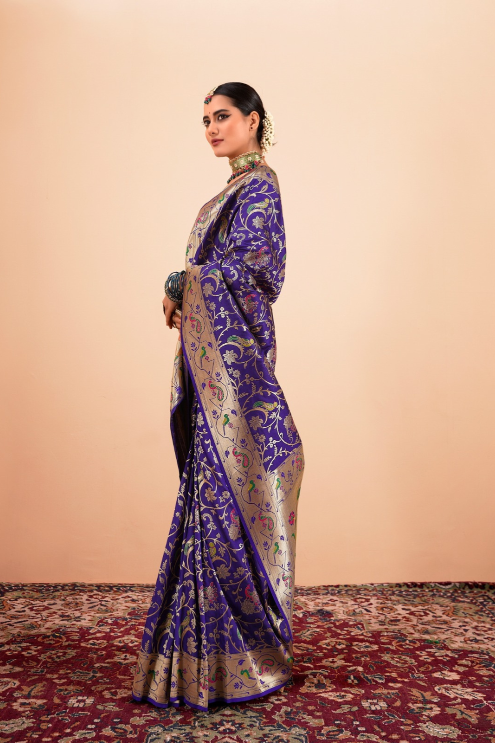 Elegant Pure Paithani Silk Woven with Timeless Zari - LaVante Fashion
