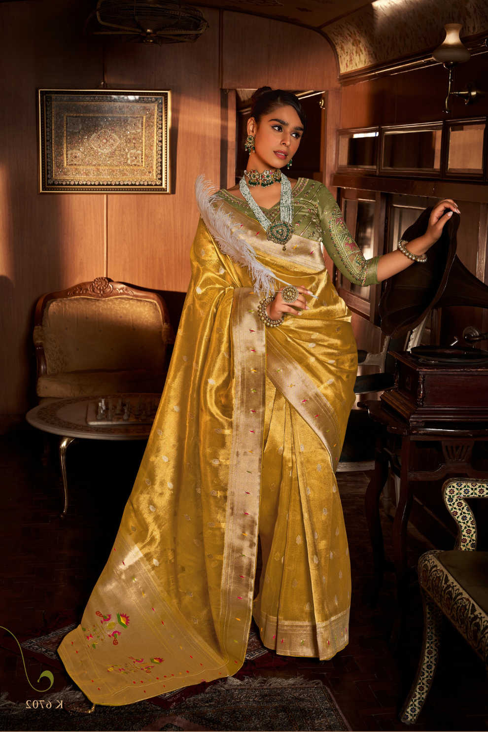 Pure Tissue Paithani Saree with Heavy Contrast - LaVante Fashion