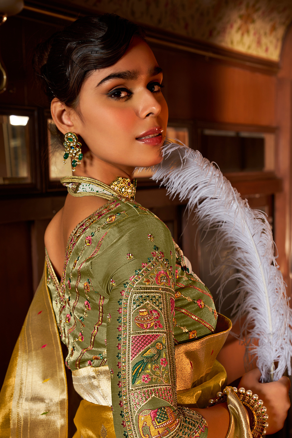 Pure Tissue Paithani Saree with Heavy Contrast - LaVante Fashion