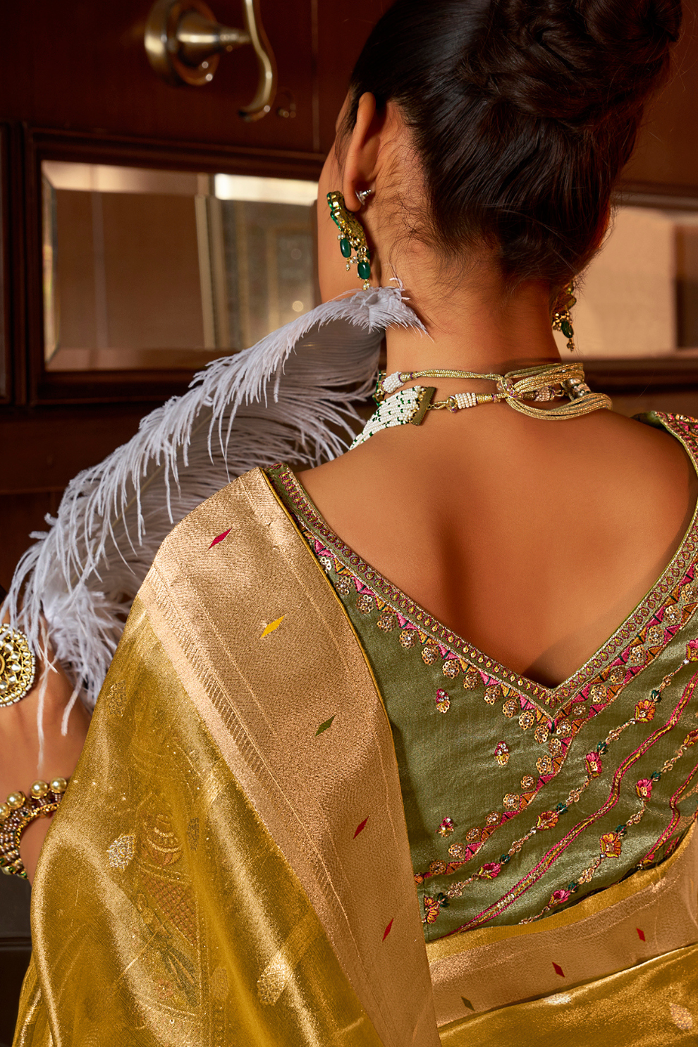 Pure Tissue Paithani Saree with Heavy Contrast - LaVante Fashion