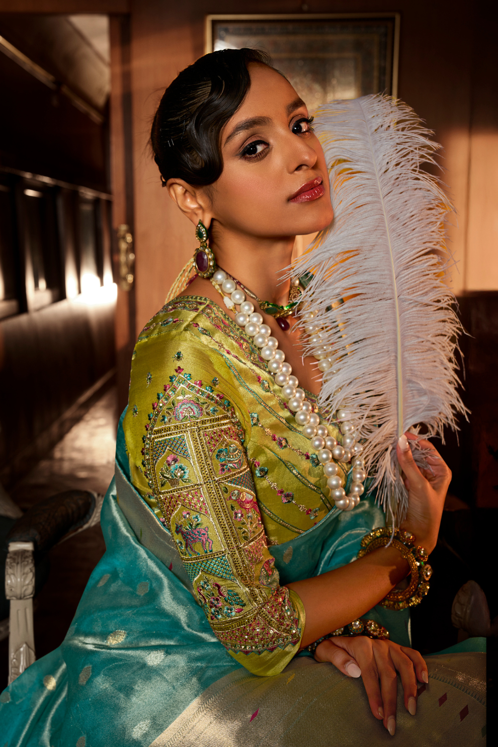 Pure Tissue Paithani Saree with Heavy Contrast - LaVante Fashion