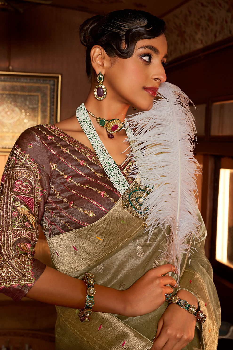 Pure Tissue Paithani Saree with Heavy Contrast - LaVante Fashion