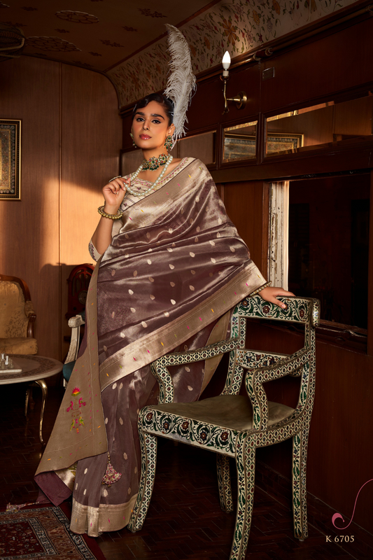 Pure Tissue Paithani Saree with Heavy Contrast - LaVante Fashion