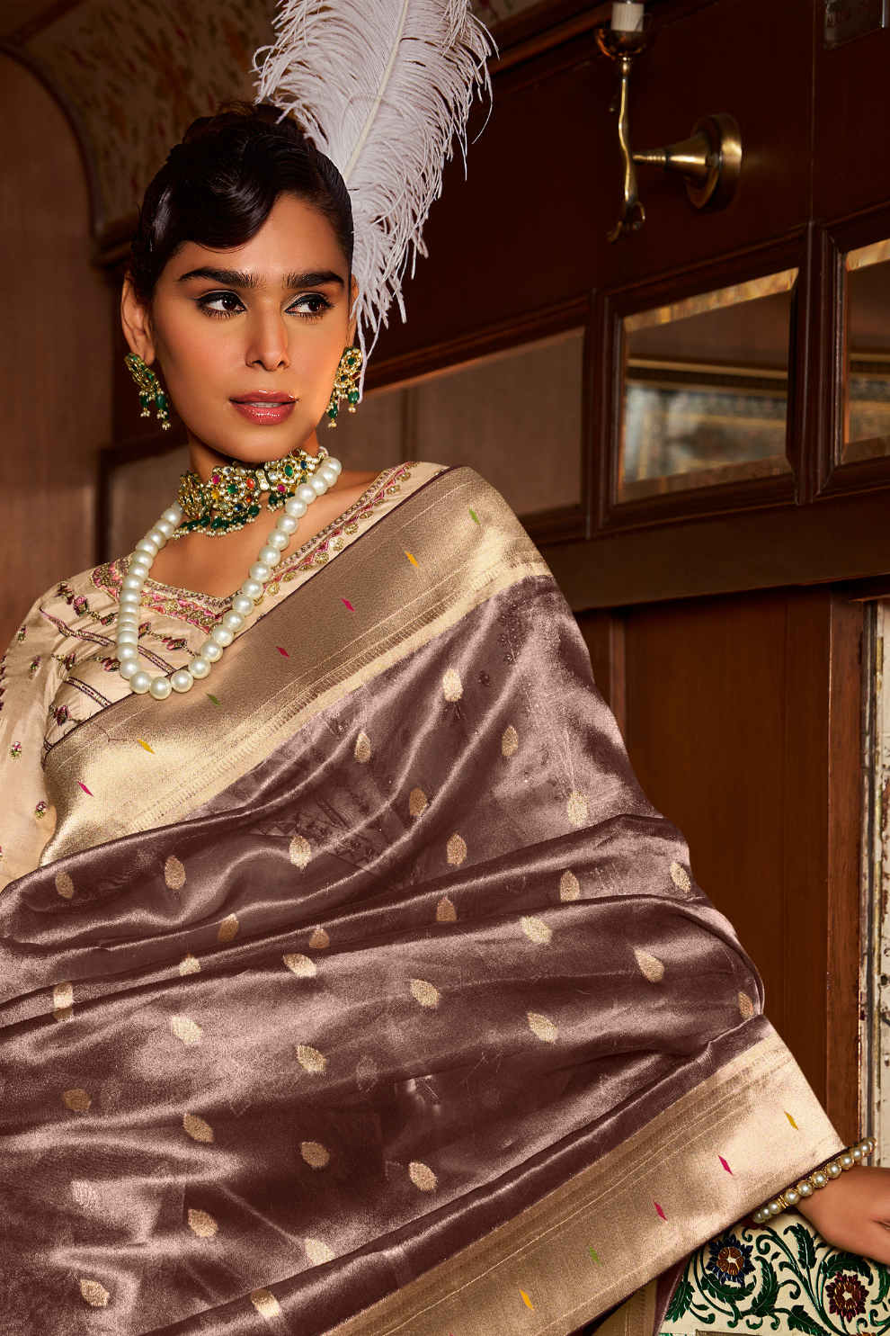 Pure Tissue Paithani Saree with Heavy Contrast - LaVante Fashion