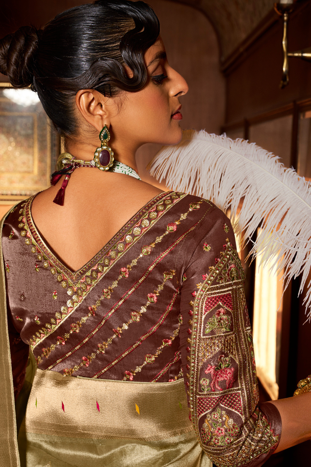 Pure Tissue Paithani Saree with Heavy Contrast - LaVante Fashion