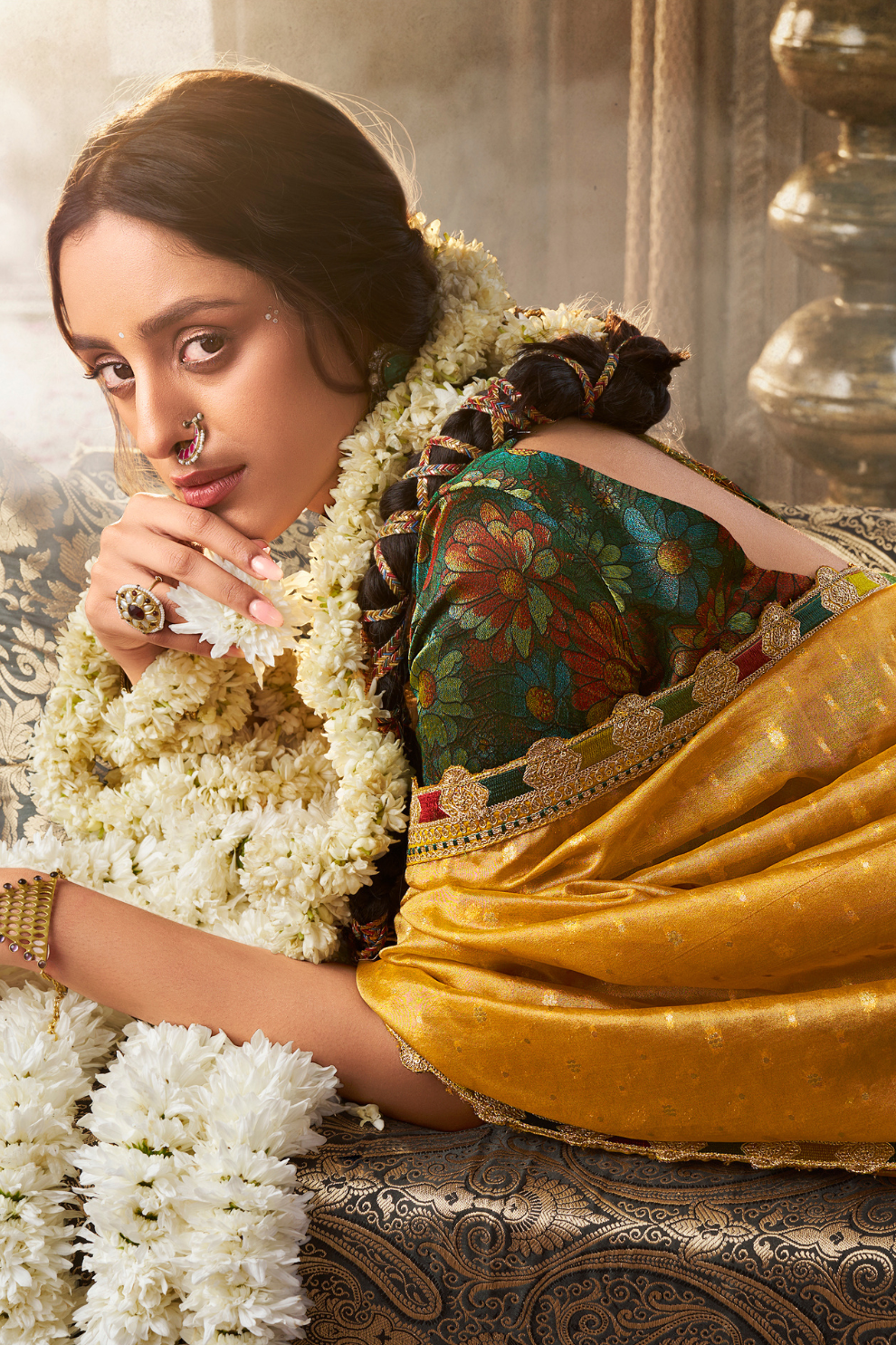 Pure Tissue Saree with Beaufort Multicolored Lace - LaVante Fashion