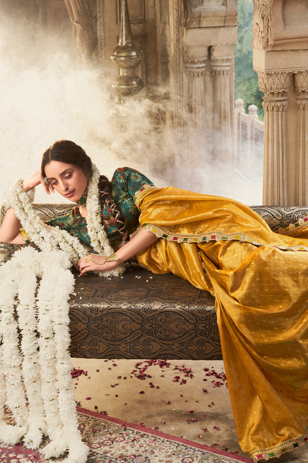 Pure Tissue Saree with Beaufort Multicolored Lace - LaVante Fashion