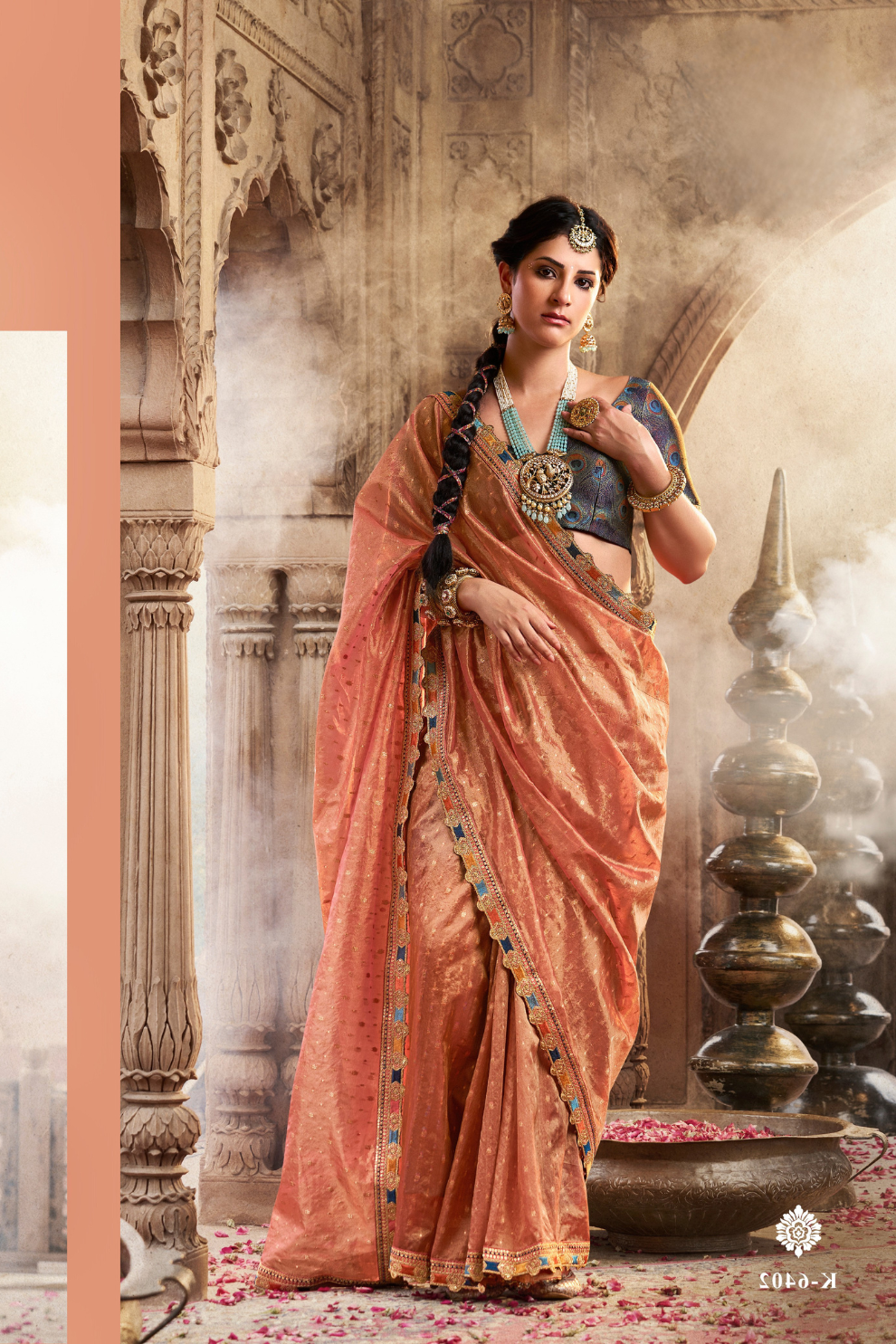 Pure Tissue Saree with Beaufort Multicolored Lace - LaVante Fashion