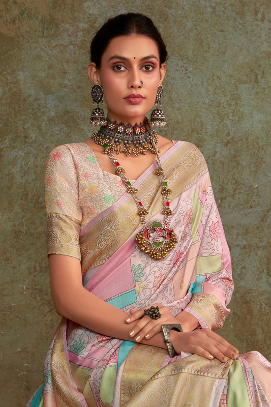 Elegant Soft Silk with Flowing Watercolor Print Design - LaVante Fashion