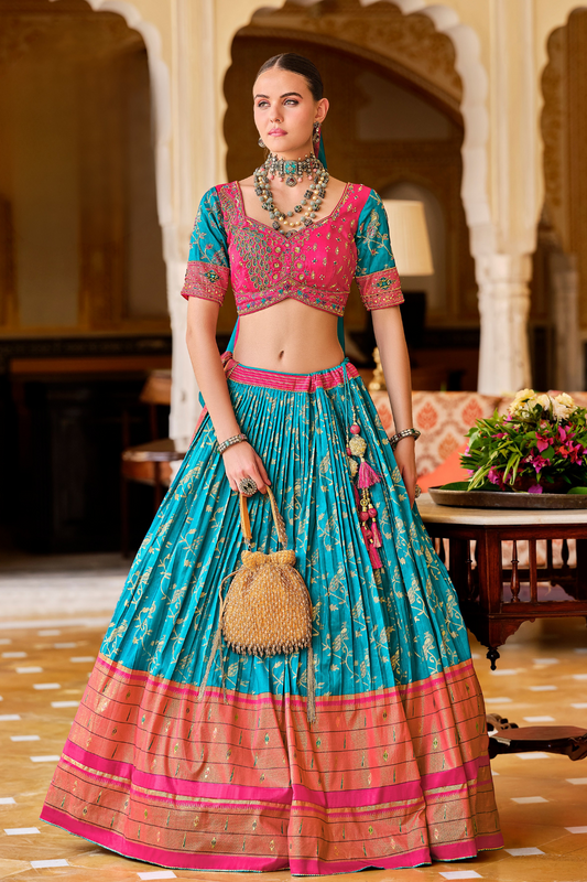 Lavante_fashion_Ethnic_Printed_Premium_Silk_Lehenga_15 - LaVante Fashion